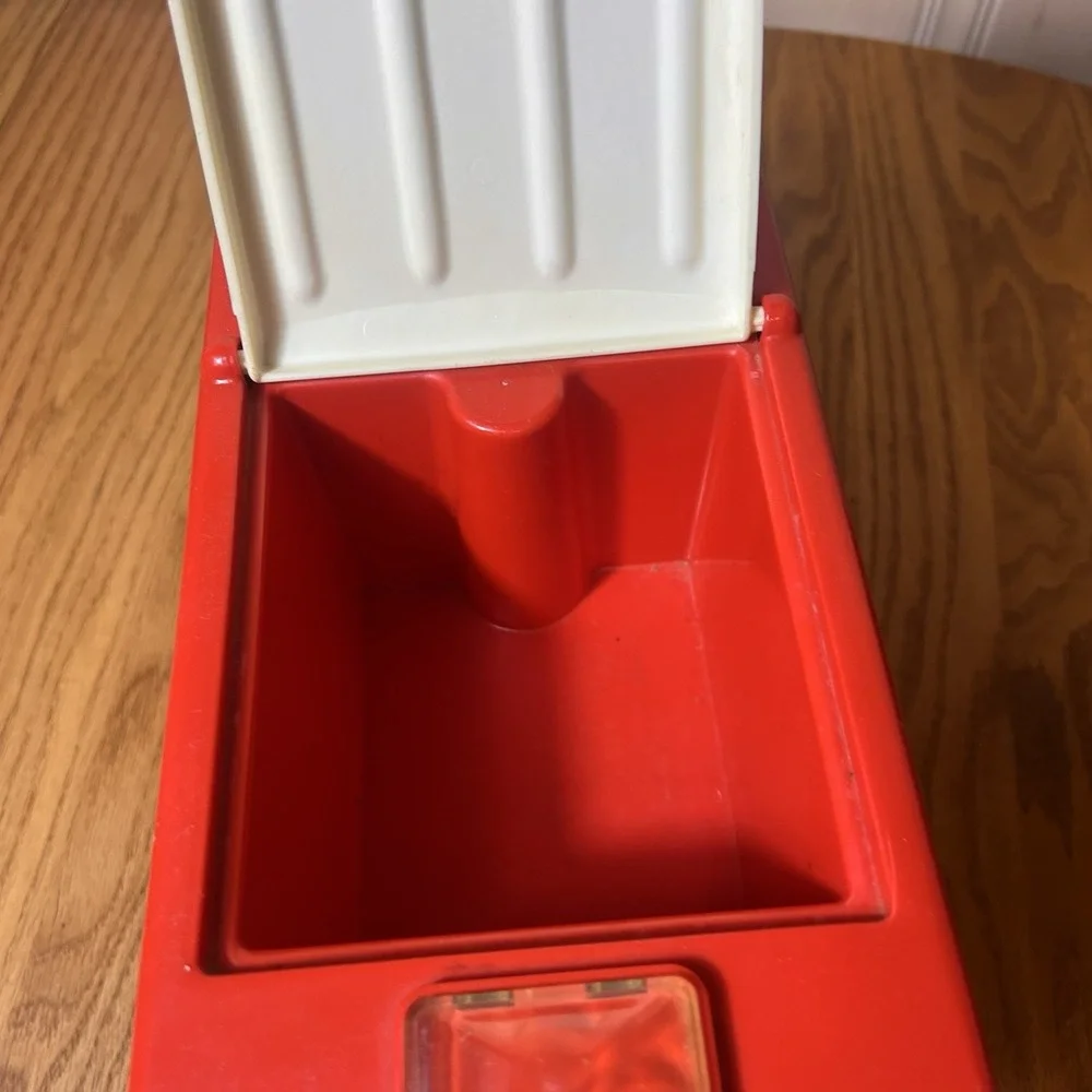 Vintage Playskool Pop N Ride Van 1970s Red Push Ride On Popper Toy